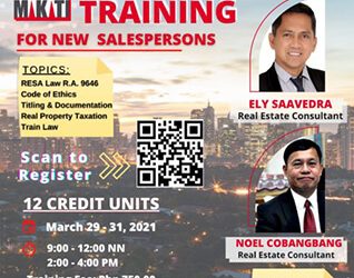 Rebap Makati is conducting another Real Estate Training for New Salespersons scheduled on March…